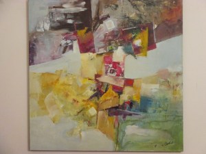 Giuseppe Ostinelli I Tempi dell'amore 80x80 tecnica mista